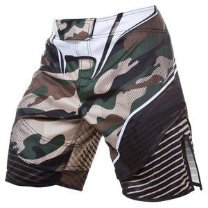 Diseña tus propios shorts elásticos delanteros de MMA, de secado rápido, transpirables, estilo vintage, de spandex/poliéster, los más vendidos para hombre. - Product Image 6