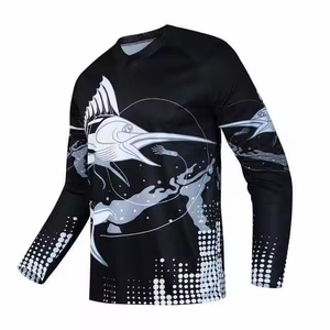 Camisa de Pesca para Hombre con Estampado por Sublimación Personalizado al por Mayor, Spandex/Poliéster, Secado Rápido, Antibacteriana, Transpirable, Talla Grande - Product Image 3