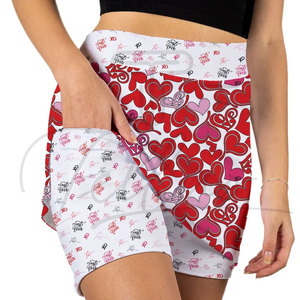 Shorts de Mujer de Alta Calidad, Formales, Transpirables, Cómodos, con Estampado Floral de San Valentín y Cintura Elástica - Product Image 1