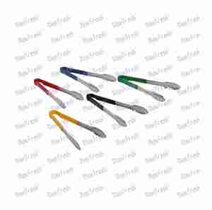 Maxfresh 304 Pince utilitaire en acier inoxydable Outil de cuisine en métal pour la friture avec revêtement en vinyle multicolore - Product Image 4