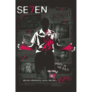 Modern Style Seven <b>Poster</b> Featuring Brad Pitt SE7EN Made of Durable Paper for Wall Usage - Product Image 1