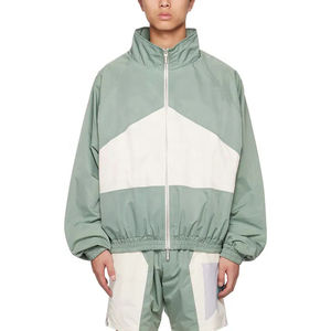 Conjuntos de Chándal de Invierno Personalizados con Logotipo OEM, Reflectantes, de Poliéster/Algodón, Cortavientos, para Hombre, Casuales, de Secado Rápido, con Ribete Blanco - Product Image 1