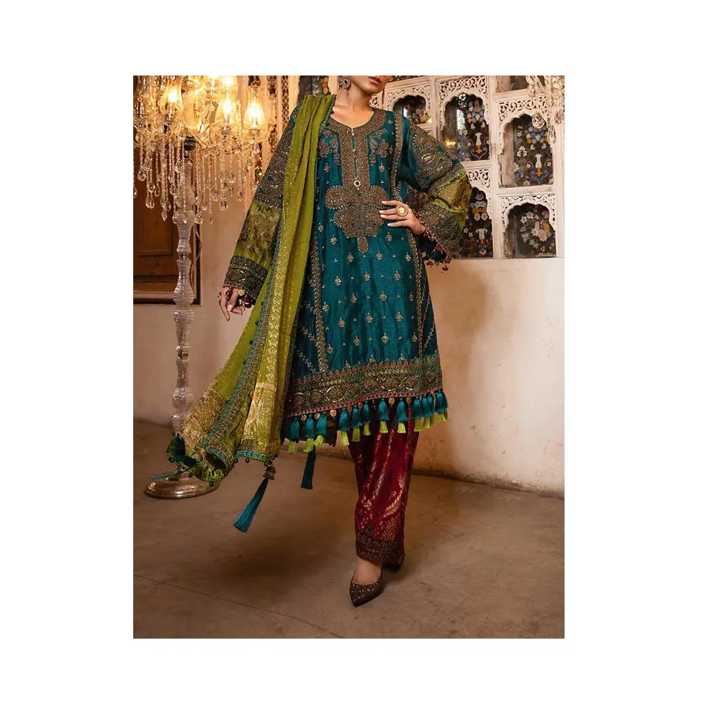 파키스탄 파티 착용 여성을위한 웨딩 드레스 멋진 Salwar Kameez 및 Shalwar 드레스 정장