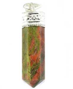 สร้อยคอจี้คริสตัล unakite แบบพกพาทำด้วยมือสำหรับผู้หญิงหินกึ่งมีค่าขัดเงาสไตล์ฮวงจุ้ยความรัก - Product Image 2