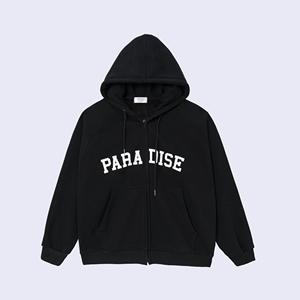 Sudadera con cremallera para mujer, Sudadera con capucha con logotipo personalizado, forro de piel 100%, Sudadera con capucha de manga larga, Sudadera con capucha de diseño frontal de gran tamaño, forro polar suave - Product Image 4
