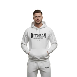 Sweat à capuche athlétique respirant pour homme, motif uni multicolore, idéal pour la gym et l'hiver, tissu 240g - Product Image 4