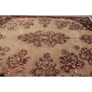 Tapis turc surdimensionné 7,6x10,4 pi (231x318 cm), tapis uni brun vintage - Product Image 4