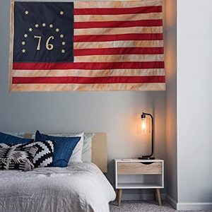 ธงชาติอเมริกันสีชา ขนาด 3x5 ฟุต ปักลาย Bennington Founding Fathers 1776 ธงผ้าหนาแบบวินเทจ Betsy Ross เย็บด้วยผ้าอย่างดี ผลิตในสหรัฐอเมริกา - Product Image 4