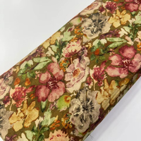 Tissu en crêpe de viscose pur imprimé numérique floral de luxe, doux, léger, fluide, respirant, pour robe, largeur 44 pouces