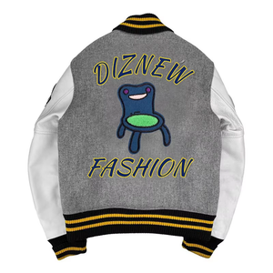 Chaqueta Varsity Personalizada al por Mayor para Hombre, 100% Lana, con Cuello Alto, Capucha, Resistente al Viento, con Logotipo Frontal, para Invierno - Product Image 6