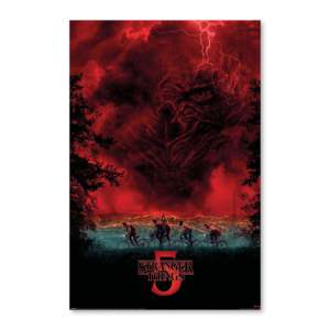 Poster de la série Stranger Things Saison 5 de style moderne (lot de 3) # 1) Design en papier pour la décoration murale - Product Image 5