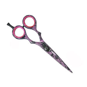 Snack <b>Paper</b> Coated Barber <b>Scissors</b> German Stainless Steel Hair Catting <b>Scissor</b> With Adjustable Screw and Finger Rest - Product Image 1