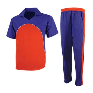 Venda superior Seu próprio logotipo Melhor material corte perfeito Baixo preço e impressão de boa qualidade para uniforme de críquete masculino