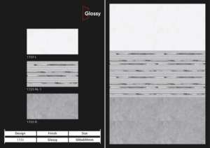 กระเบื้องบุผนังเซรามิกดีไซน์พรีเมียม ขนาด 300x600 มม. สำหรับห้องน้ำ ห้องครัว ผิวมันเงา/ด้าน ลายแกะสลักแบบน้ำตาล ตกแต่งผนังภายใน ดีไซน์หรูหรา - Product Image 3