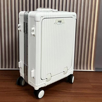 Bagage à main de 20 pouces avec cadre en aluminium Roues universelles Étui à mot de passe ABS + PC Valise de voyage multifonctionnelle pour étudiantes