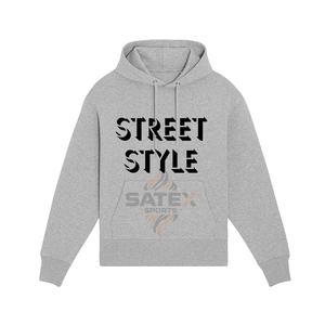 Sweat à capuche pour homme de haute qualité, poids lourd, 100% coton, broderie sur la poche, style streetwear, col à capuche, motif uni, hiver - Product Image 2