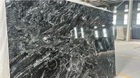 Lantai & Meja Ruang Makan Villa Modern, Slab Granit Alami Ramah Lingkungan, Ukuran Dapat Disesuaikan, Permukaan Dipoles, Black Forest Big Slab