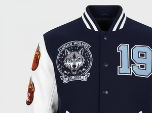 Traditional <b>Varsity</b> <b>Jacket</b> | Classic Letterman <b>Bomber</b> | 100% Cotton Winter High Street Stand Collar Hooded Breathable Zipper - Product Image 5
