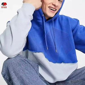 Sweat à capuche pour homme élégant, design multi-panneaux, personnalisation de la marque, OEM ODM, sweat à capuche décontracté, vente en gros d'usine - Product Image 2