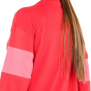 Camiseta de algodón 100% de alta calidad para mujer, manga completa, Reglan Crew, dobladillo recto, serigrafía, venta al por mayor - Product Image 5