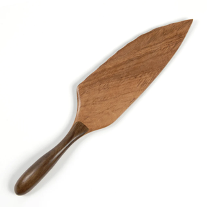 Serveur de gâteau et couteau en bois de mangue et utilisation à la main et meilleur serveur de gâteau en bois foncé poli et fête d'anniversaire - Product Image 5