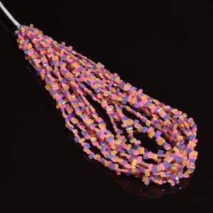 Perles d'opale, perles à facettes rayonnantes d'opale éthiopienne, perles d'opale de feu Welo rose pour la fabrication de bijoux, perles de pierres précieuses multi-opale de feu, - Product Image 1