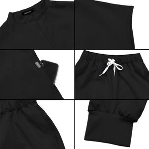 เสื้อสครับคุณภาพสูงทันสมัยสำหรับแพทย์ พยาบาล โรงพยาบาล แบบยูนิเซ็กซ์ ตรวจจับเข็มได้ ไร้รอยต่อ ขายส่ง รับทำโลโก้ตามสั่ง - Product Image 4