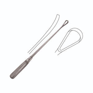 Cureta para Aborto Wallich Ovum, Cuchara de Acero de 19 mm, Instrumentos de Cirugía Obstétrica y Ginecológica de 42 cm (16.5\") con Certificación CE para Uso Hospitalario - Product Image 1
