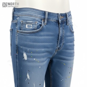 Pantalones Vaqueros de Hombre de Nuevo Estilo, Hechos de Poliéster y Algodón, Pantalones Vaqueros de Cintura Alta para Hombre, Transpirables y Cómodos - Product Image 6