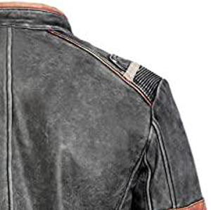 Personalizado Biker Zip-Up Cafe Racer Slim Fit Chaqueta de piel de oveja genuina Invierno Stand Collar Motociclistas Lana - Product Image 5