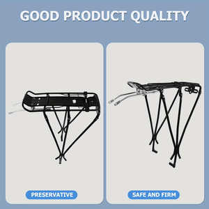 Porte-bagages arrière pour vélo électrique en acier inoxydable noir de haute qualité, durable, résistant à la rouille, installation facile, panier de transport pour - Product Image 4