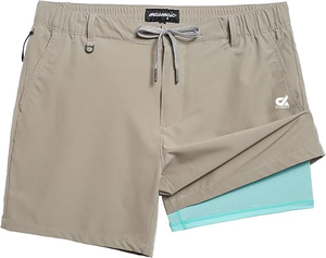 Short décontracté pour homme avec doublure de compression Short de coupe classique de 5/7 pouces - Product Image 2