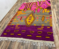 Magnifique tapis Boujaad en rose fuchsia et violet personnalisable tapis Beni Ourain tapis berbères faits à la main décorations tissées pour la maison OEM