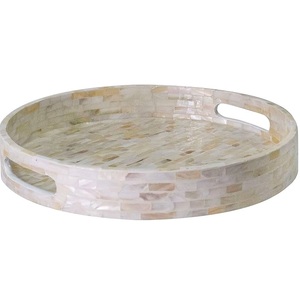 Bandeja de Servir Redonda de Diseño de Lujo con Diseño Impreso en Esmalte, Hecha de Madera, para Uso en Comedor, Nueva Llegada - Product Image 5