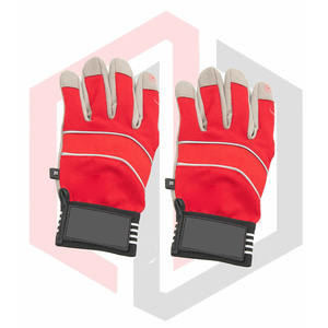 ถุงมือหนังสังเคราะห์ถุงมือนิรภัยป้องกันการสั่นสะเทือนออกแบบโลโก้ได้ตามต้องการ - Product Image 1