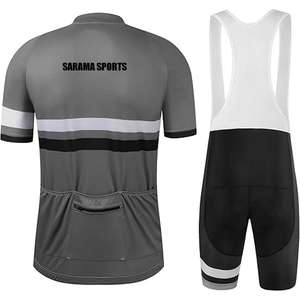 ชุดยูนิฟอร์มกีฬาปั่นจักรยานสำหรับผู้ชาย ฤดูร้อน ระบายอากาศ แห้งเร็ว ป้องกันรังสียูวี ผ้าสแปนเด็กซ์/โพลีเอสเตอร์ แขนสั้น - Product Image 2