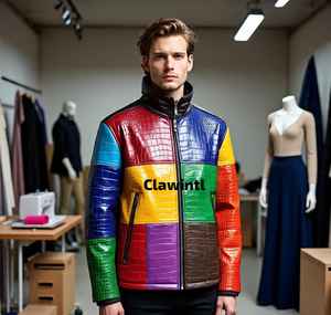 Vestes bomber d'hiver en cuir d'agneau sur mesure pour créateurs de mode avec col montant |   Fournisseur en gros OEM/ODM - Product Image 3