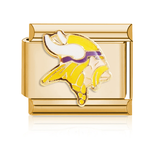 高品质イタリアンチャームノンターニッシュステンレススチール18金メッキNFLラグビーチームロゴイタリアンチャームブレスレット - Product Image 5