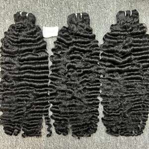 ผมทอด้วยลึกหลวมในเส้นผมมนุษย์ผม100% ผมดิบจากเวียดนาม - Product Image 1