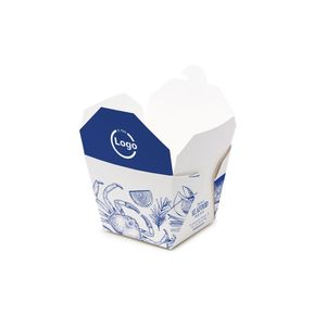 Boîtes en papier personnalisées Mod. Boîte à lunch 9x9x9,5 cm en blanc ou havana - Product Image 3