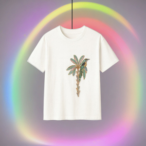 Venta caliente colorido diseño floral blanco algodón camiseta multicolor bordado con cuentas florales con lentejuelas habilidad artesanal y moderno - Product Image 5