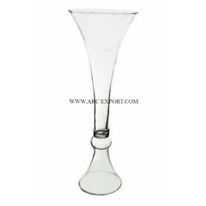 Vase à fleurs en trompette de grande taille, design moderne, miroir brillant poli, pour la maison et les mariages, aspect unique et classique, nouveau look, vases à fleurs - Product Image 2