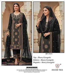 ชุดเดรสผ้า Georgette แบบเย็บปักลายสำหรับผู้หญิงแฟชั่นผู้ผลิตจาก Surat ราคาขายส่ง - Product Image 2