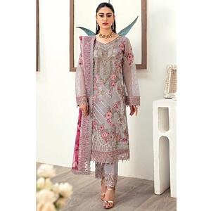 Traje de seda pakistaní étnico de sombra púrpura Diseñador de Venta caliente Nuevo vestido Salwar Kameez de Pakistán e India WS INTERNATIONAL - Product Image 1