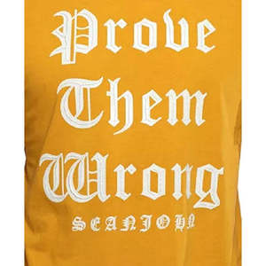 T-shirt da uomo Sean John Prove Them Wrong in jersey leggero da 240 g, colore marrone, taglia piccola - Product Image 3