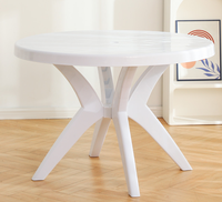 Vente en gros de table d'extérieur détachable en plastique blanche épaissie table à manger pliable pour plage stand de nourriture barbecue événements en plein air