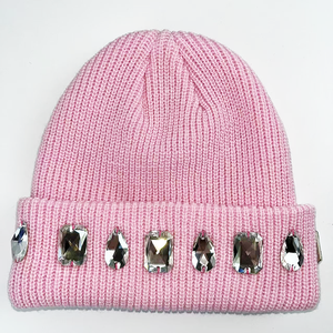 Bonnets d'hiver chauds unisexes en tricot, logo personnalisé, couleur unie - Product Image 1