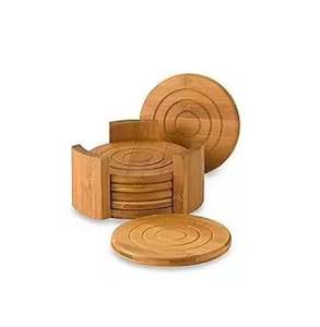 Coupe Pad Disque Tranches Dessous De Verre Rond Blanc Bois Personnalisé Inachevé En Bois Naturel Sculpture En Bois - Product Image 4