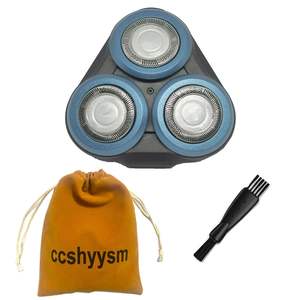 1 paquete de cabezales de repuesto de doble cuchilla para afeitadoras eléctricas, accesorios para afeitadoras, uso facial y corporal, lavables - Product Image 4