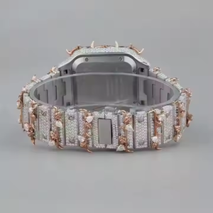 นาฬิกาเพชรหรูหรา VVS Moissanite ประดับเพชรพร้อมนาฬิกาข้อมือสุดหรูสำหรับอินเดีย - Product Image 4